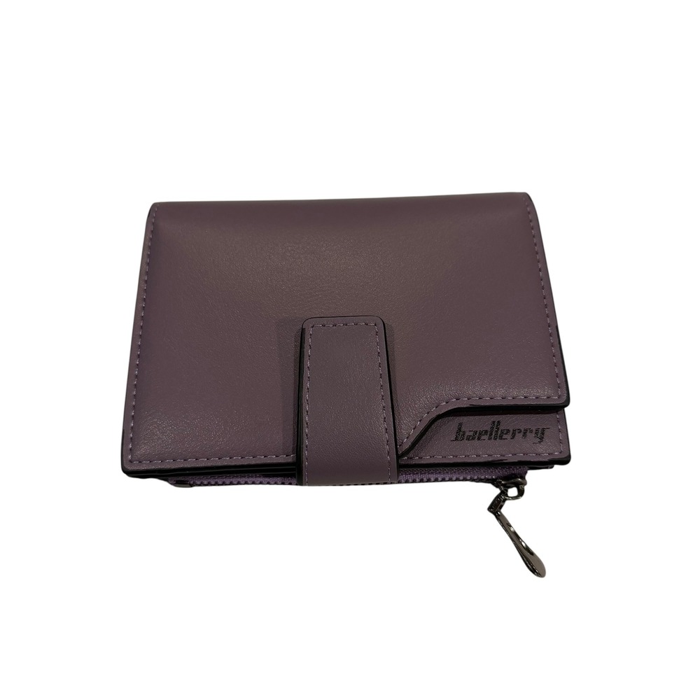 Baellerry Womens Purple Synthetic Leather Bifold Wallet Small‎ Coin Purse